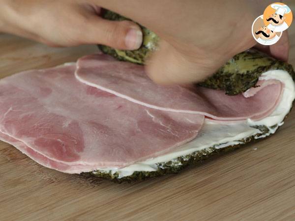 Roladki ze szpinakiem, szynką i serem śmietankowym - Przygotowanie krok 6