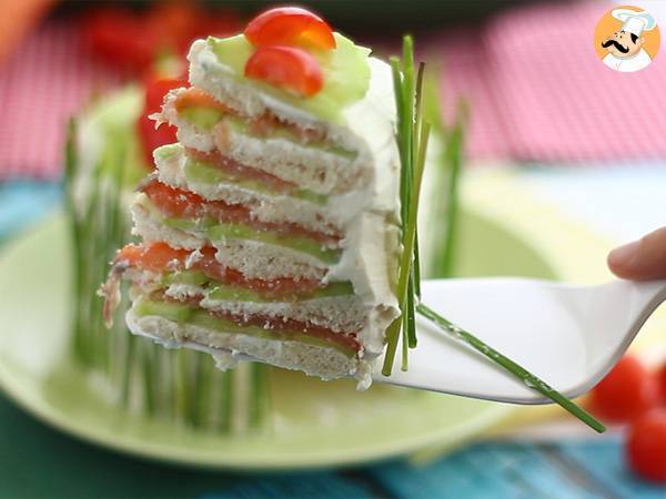 Ciasto kanapkowe, świeży tort na aperitif - Przygotowanie krok 7