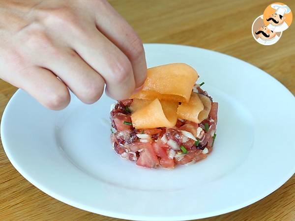 Tatar z szynki, melona i pomidorów - Przygotowanie krok 5
