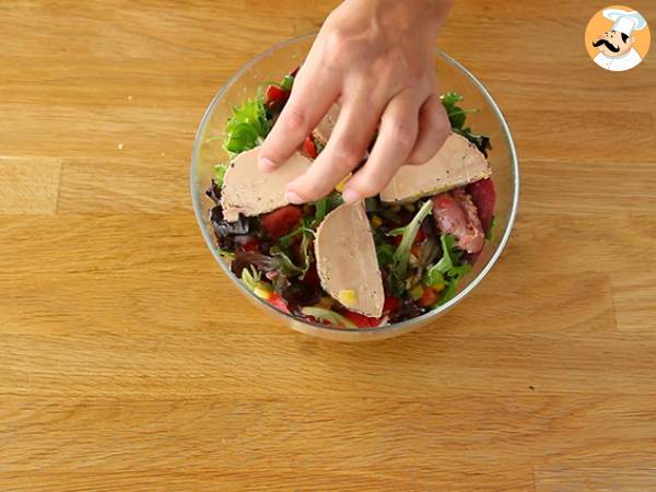 Sałatka Landaise z foie gras (sałatka Périgord) - Przygotowanie krok 4