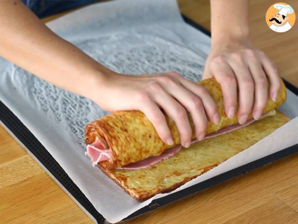 Ziemniaczany rolad z serem Raclette de Savoie i szynką - Przygotowanie krok 5