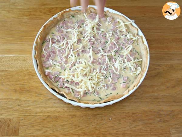 Quiche z jajkami i szynką - Przygotowanie krok 4