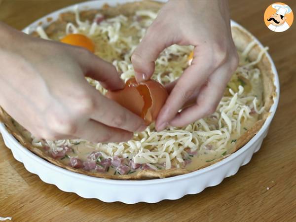 Quiche z jajkami i szynką - Przygotowanie krok 5