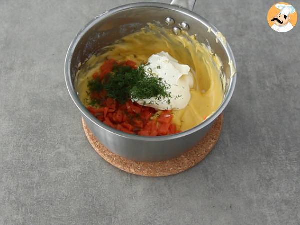 Suflety z wędzonym łososiem i serkiem śmietankowym - Przygotowanie krok 3