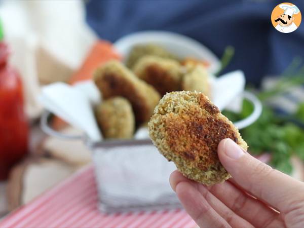 Nuggetsy z kurczaka i groszkiem marchewkowym - Przygotowanie krok 4