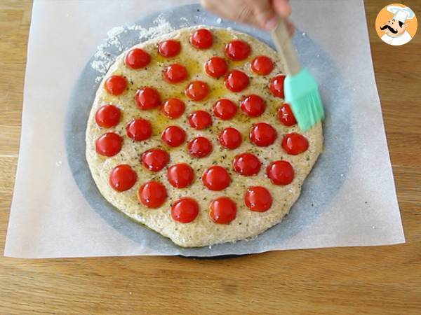 Focaccia z pomidorkami koktajlowymi - Przygotowanie krok 4