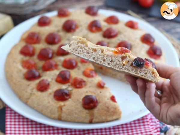 Focaccia z pomidorkami koktajlowymi - Przygotowanie krok 6
