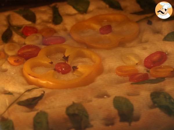 Kwiatowa focaccia - sztuka focaccia - Przygotowanie krok 9