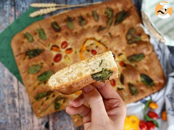 Kwiatowa focaccia - sztuka focaccia - Przygotowanie krok 10