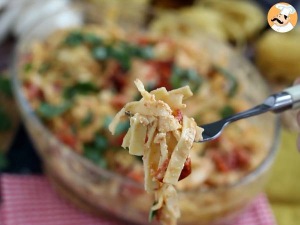 Tagliatelle feta z pomidorkami koktajlowymi - zapiekany makaron z fetą - Przygotowanie krok 8
