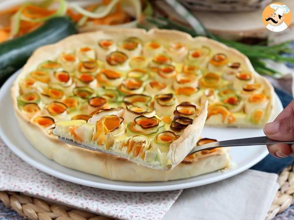 Quiche z różową cukinią i marchewką - Przygotowanie krok 6