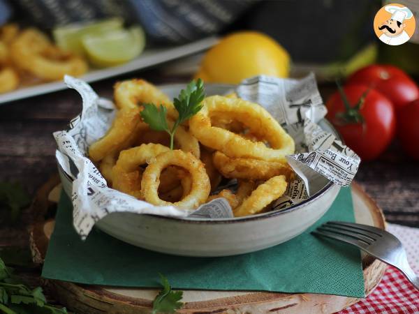 Calamares a la romana - panierowane kalmary w cieście - Przygotowanie krok 5
