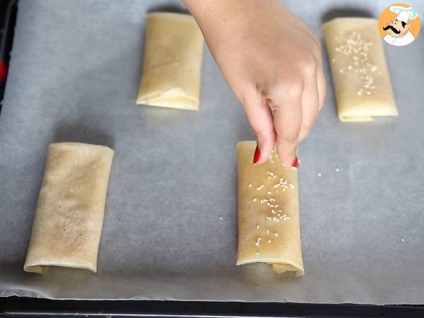 Feta Saganaki, grecki przepis na smażoną fetę z miodem - Przygotowanie krok 4