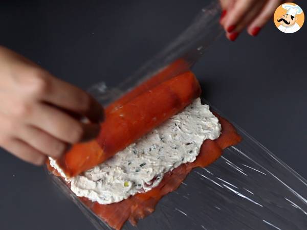 Roladka z łososia z ricottą i pistacjami - Przygotowanie krok 5
