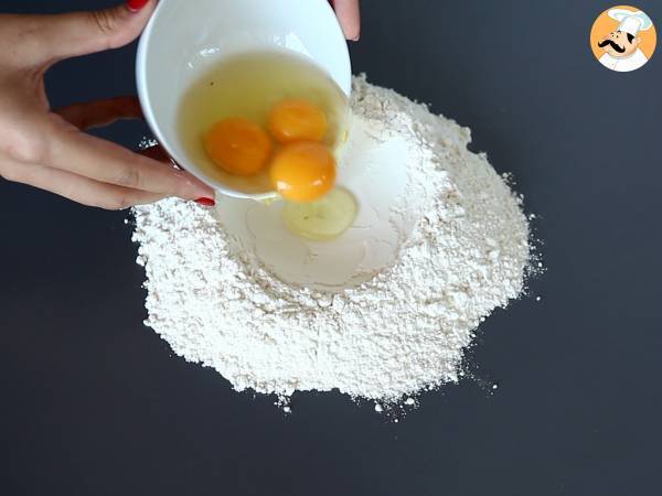 Tagliolini, procedura przygotowania krok po kroku w domu - Przygotowanie krok 1