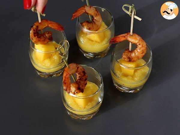 Krewetki i mango w verrines na słodko-pikantny aperitif - Przygotowanie krok 7