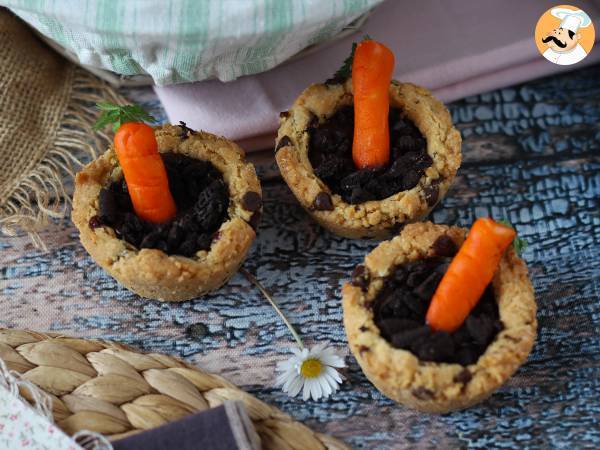 Ciasteczkowe kubeczki polane czekoladowym ganache, w stylu marchewkowego garnka - Przygotowanie krok 8