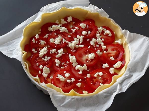 Wegetariańska quiche z pomidorami i fetą, idealna na piknik! - Przygotowanie krok 4
