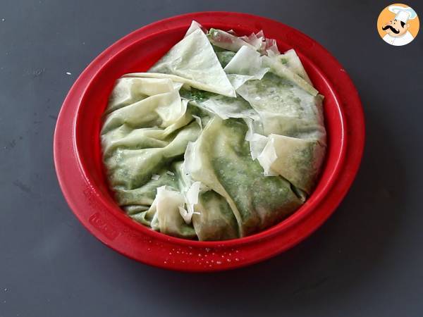 Spanakopita, superłatwy grecki placek ze szpinakiem i serem feta - Przygotowanie krok 7