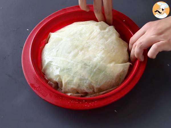 Spanakopita, superłatwy grecki placek ze szpinakiem i serem feta - Przygotowanie krok 8