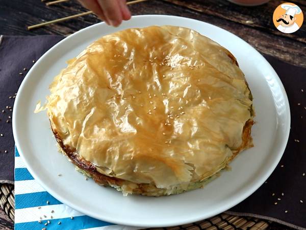 Spanakopita, superłatwy grecki placek ze szpinakiem i serem feta - Przygotowanie krok 9