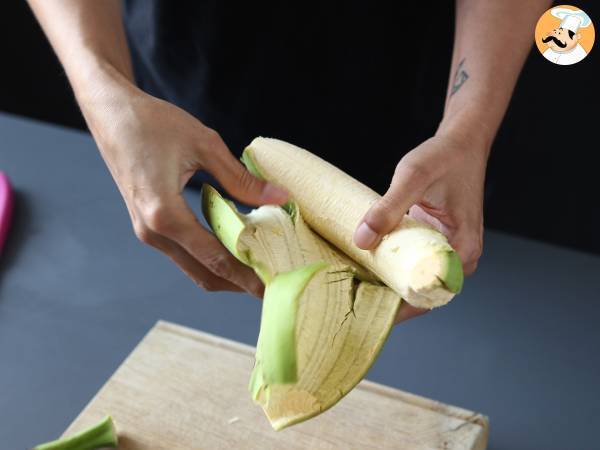 Patacones, kolumbijskie tosty z babki lancetowatej z guacamole i pomidorami - Przygotowanie krok 6