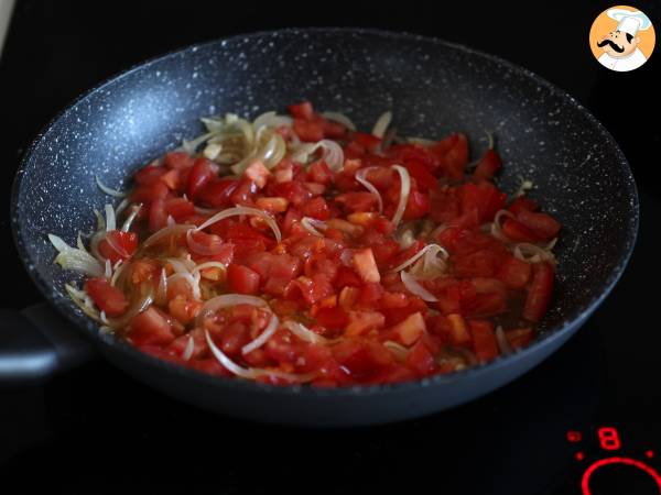 Platany nadziewane rozdrobnionym mięsem i tartym serem - Przygotowanie krok 4