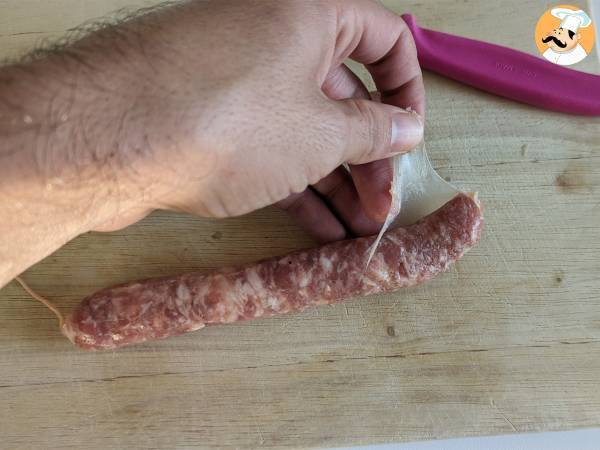 Makaron z dynią i kiełbasą - Przygotowanie krok 1
