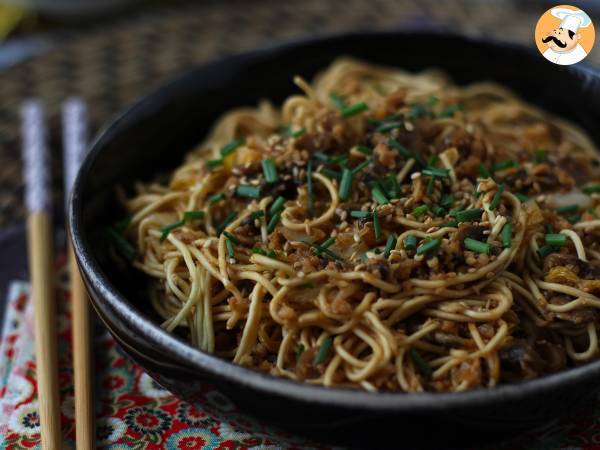 Wok z chińskim makaronem (warzywa i teksturowane białko sojowe) - Przygotowanie krok 6