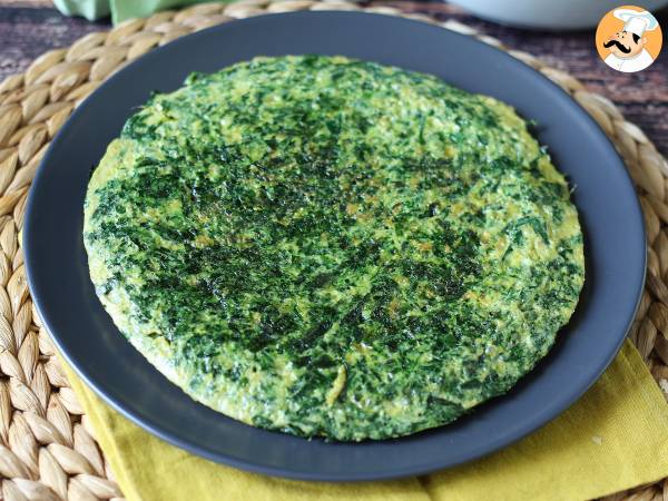 Omlet ze szpinakiem, łatwe i smaczne wegetariańskie danie główne - Przygotowanie krok 10