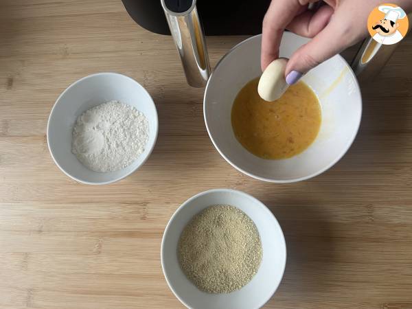 Panierowane Babybels w frytkownicy powietrznej - Przygotowanie krok 1