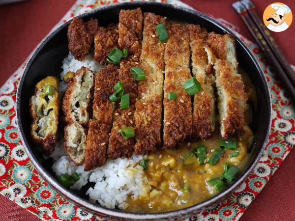 Panierowany bakłażan z bułką tartą panko w stylu japońskiego curry katsu, ale wegetariański - Przygotowanie krok 18