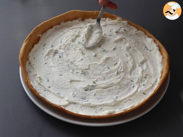 Super orzeźwiająca letnia tarta: ricotta, ogórek i wędzony łosoś - Przygotowanie krok 7