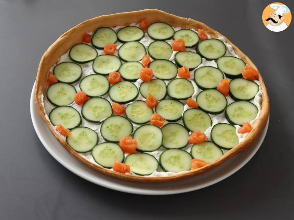 Super orzeźwiająca letnia tarta: ricotta, ogórek i wędzony łosoś - Przygotowanie krok 9