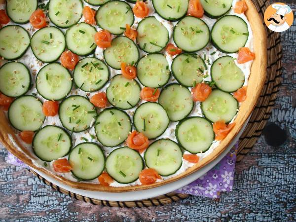 Super orzeźwiająca letnia tarta: ricotta, ogórek i wędzony łosoś - Przygotowanie krok 10