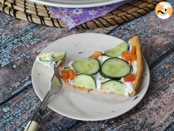 Super orzeźwiająca letnia tarta: ricotta, ogórek i wędzony łosoś - Przygotowanie krok 11