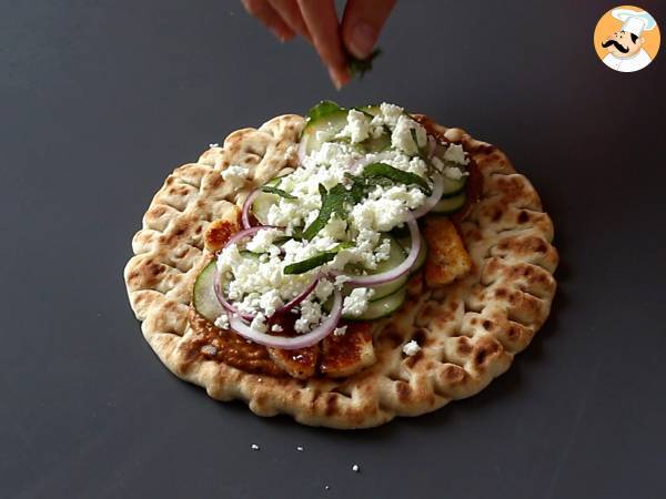 Gyros z halloumi, wegetariańska wersja greckiej kanapki! - Przygotowanie krok 9