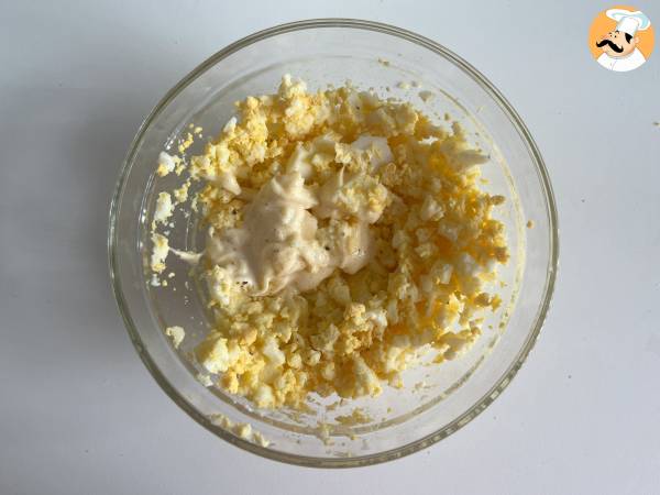 Tamago sando: słynna japońska kanapka z jajkiem w konbini! - Przygotowanie krok 3