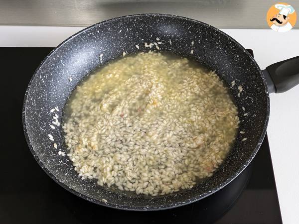 Risotto z krewetkami i cytryną, eleganckie i łatwe pierwsze danie - Przygotowanie krok 5
