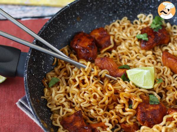 Jak ugotować makaron Buldak Habanero Lime, przepis z marynowanym kurczakiem! - Przygotowanie krok 13