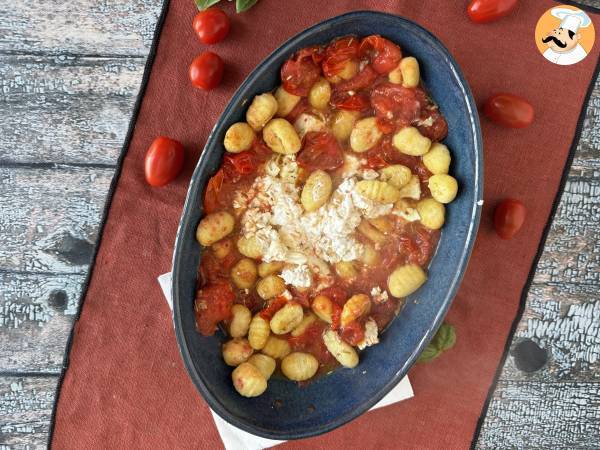 Pieczone gnocchi z fetą z Airfryer, super szybkie danie z pomidorkami koktajlowymi i fetą! - Przygotowanie krok 5