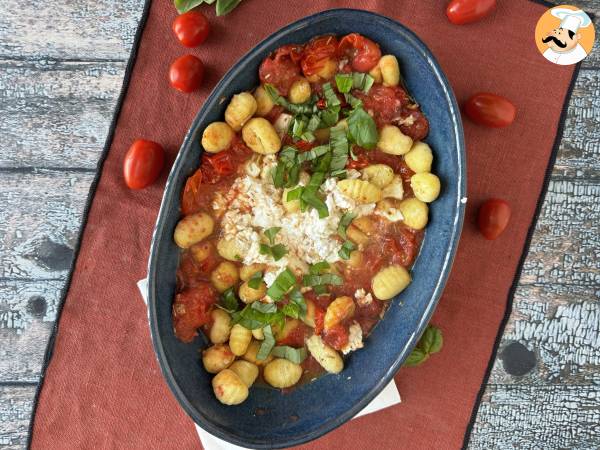 Pieczone gnocchi z fetą z Airfryer, super szybkie danie z pomidorkami koktajlowymi i fetą! - Przygotowanie krok 6