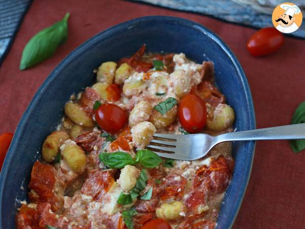 Pieczone gnocchi z fetą z Airfryer, super szybkie danie z pomidorkami koktajlowymi i fetą! - Przygotowanie krok 8