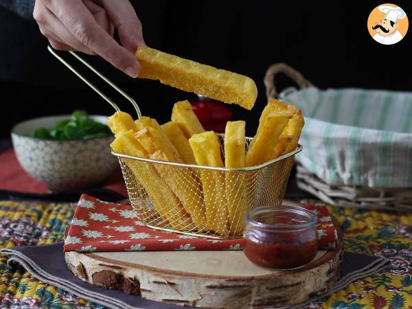 Smażona polenta bez wyrzutów sumienia: chrupiąca, złocista i idealna we frytkownicy powietrznej! - Przygotowanie krok 7
