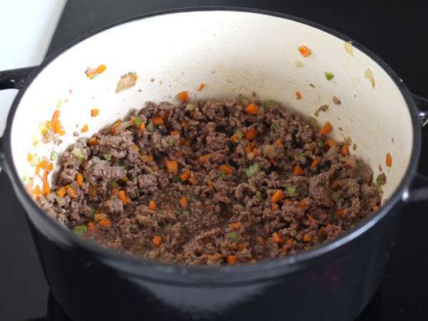 Makaron z sosem bolońskim - tagliatelle al ragù alla bolognese - Przygotowanie krok 3
