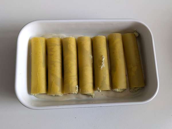 Kremowe pesto cannelloni au gratin: łatwy i smaczny przepis - Przygotowanie krok 6