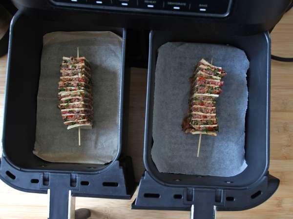 Szaszłyki Lavash kebab z tortillą, łatwe do przyrządzenia w airfryer! - Przygotowanie krok 10