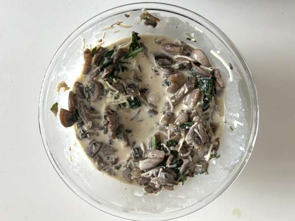 Flany ze szpinakiem i grzybami - Przygotowanie krok 9