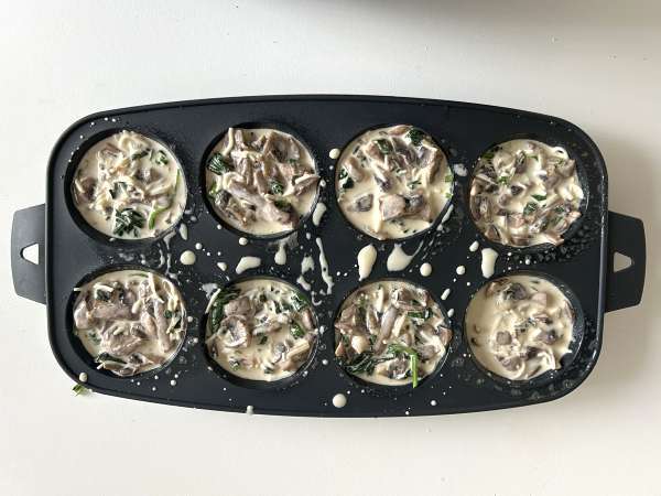 Flany ze szpinakiem i grzybami - Przygotowanie krok 10