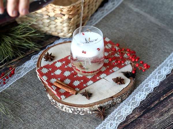 Koktajl z ośnieżoną jodłą w środku - Przygotowanie krok 5